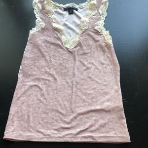 Banana Republic velvet stretch camisole in blush